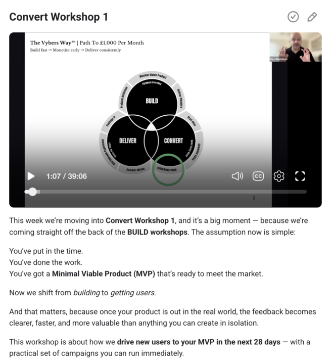 We’re Shifting From BUILD → CONVERT Workshops! 