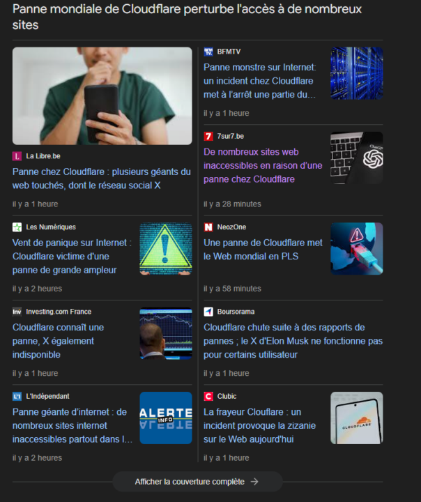 Quand Internet est en panne ...