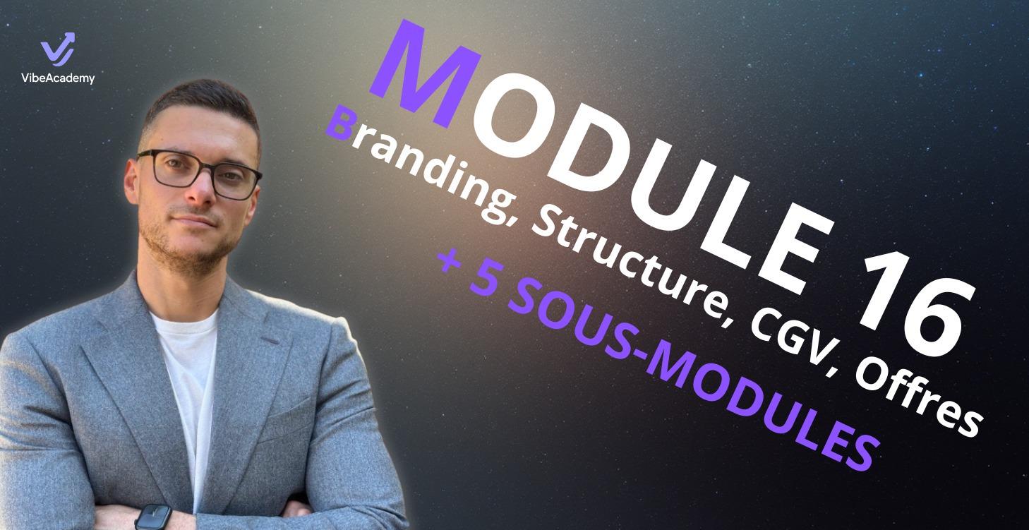 Module 16 : Branding, Structure, CGV, Offres