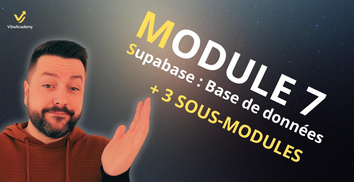 Module 7 : Supabase : Base de données + Login