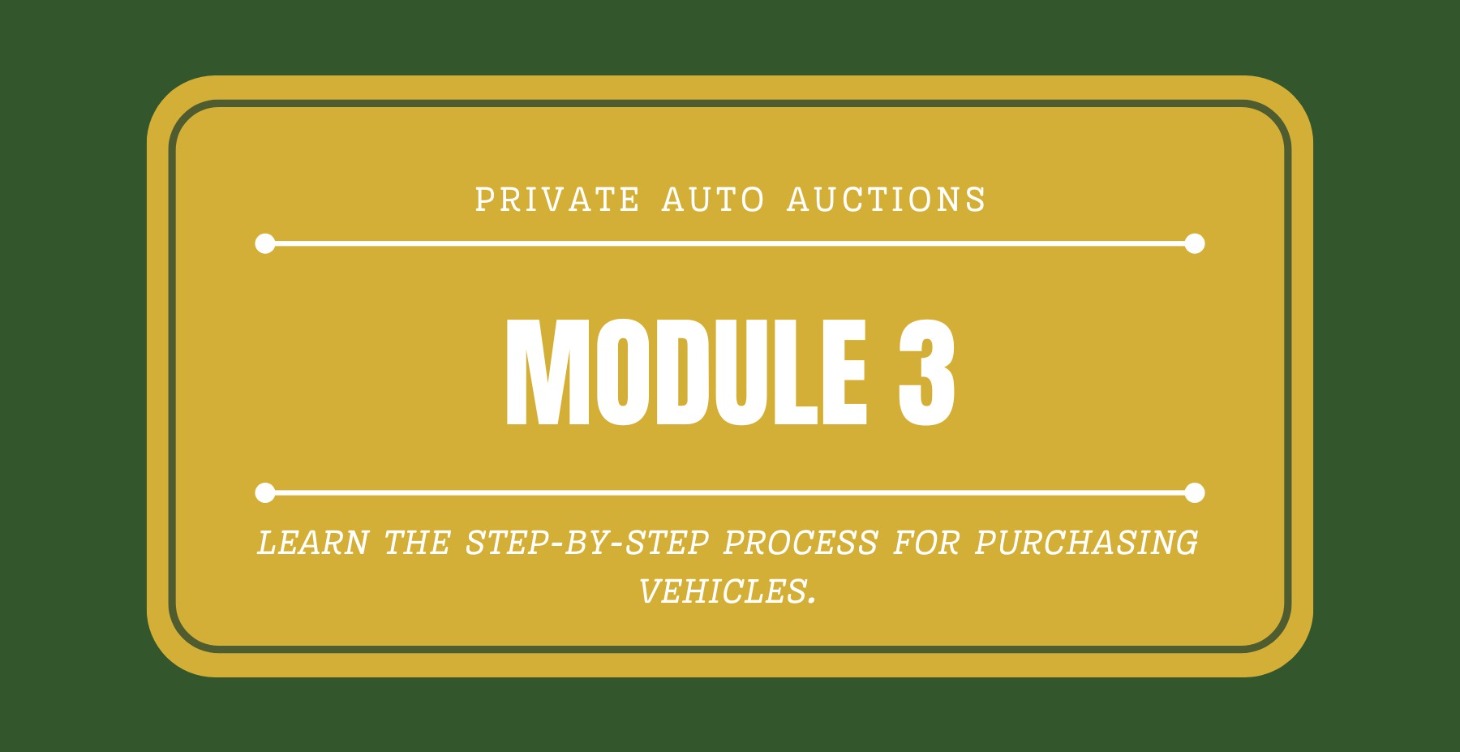 🔍 Module 3: How to Buy at Private Auto Auctions