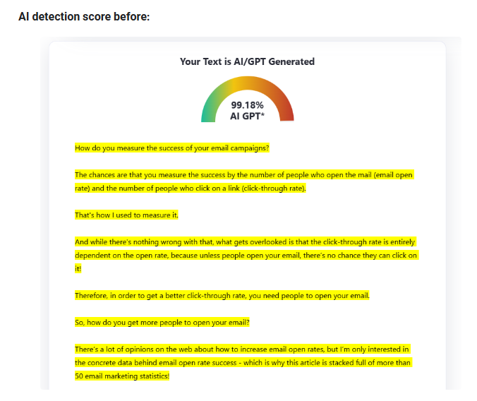 A Content De-fluffer GPT that passes AI detection ;)