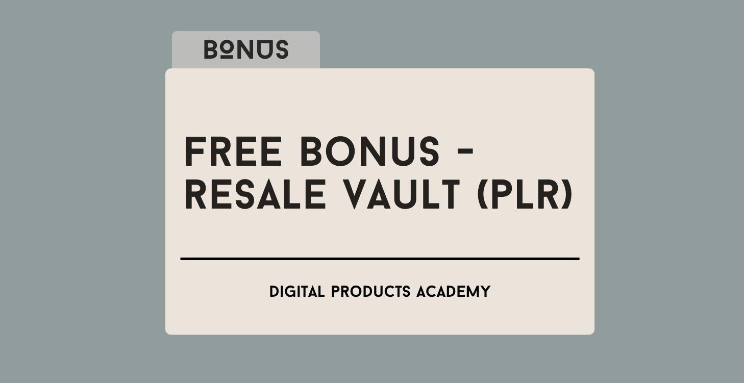 PLR Resale Vault (engagement bonus)