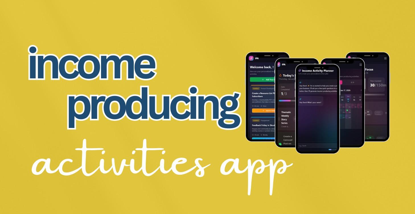 Income Producing Activities App