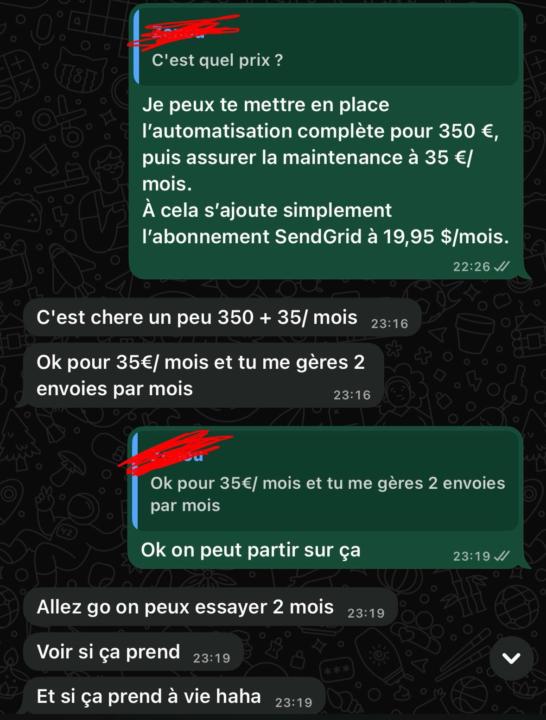 Comment j'ai créé une machine d'envoi d'emails pro qui évite les spams (40K emails/mois) - Facturé 350€