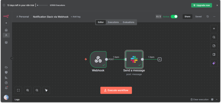 Premier workflow automatisé 