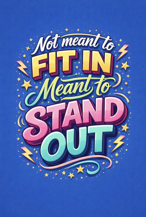 Not meant to fit in. Meant to stand out.