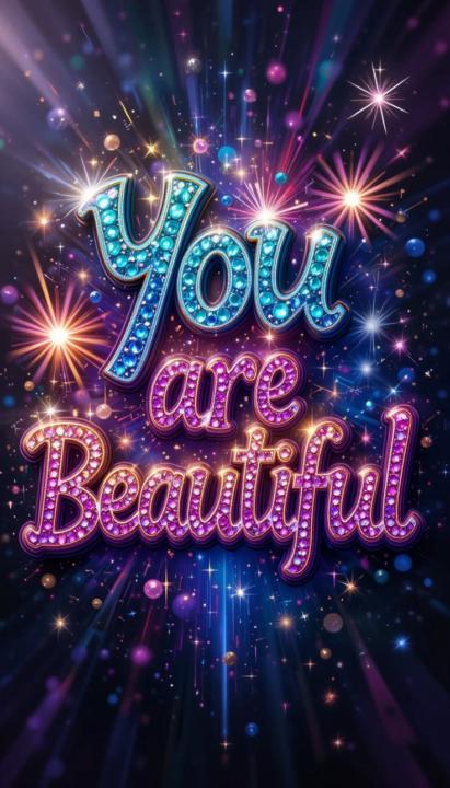 You are beautiful.