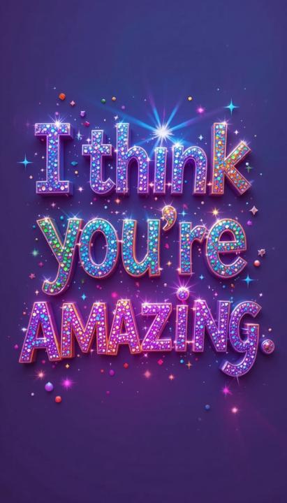 I think you’re amazing.