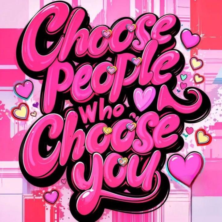Choose people who choose you.