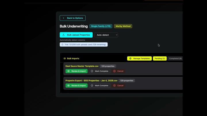 New Bulk Underwriting Experience