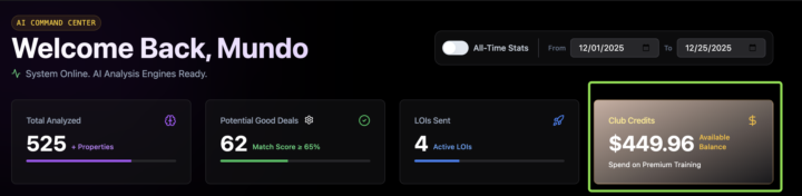 Introducing Club Credits