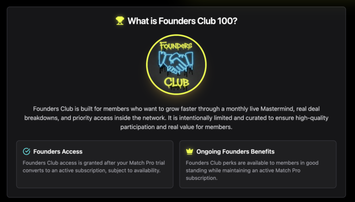 Founders Club Access