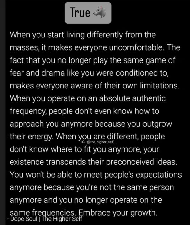 When you change it makes everyone else uncomfortable 