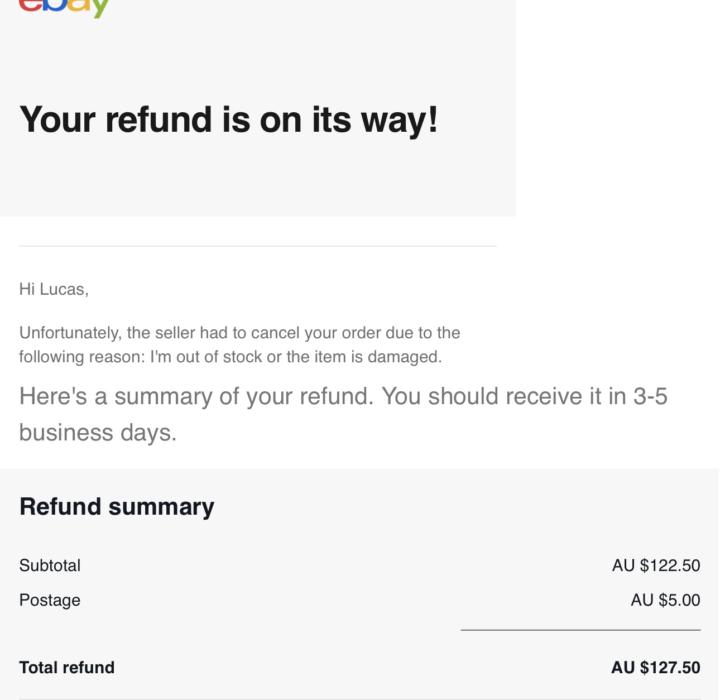 Anyone experience this from a seller on eBay?