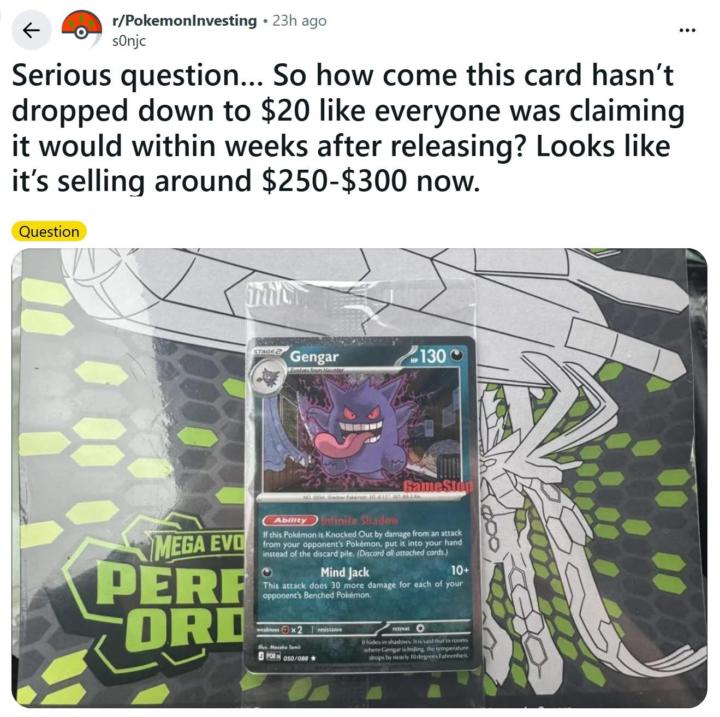 This Gengar card is really $250–$300?? 😳