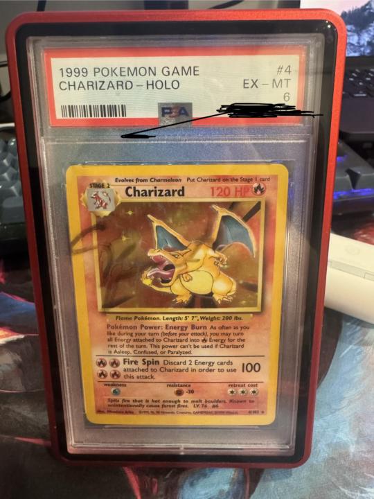 Base set Charizard PSA 6 signed by Ishowspeed