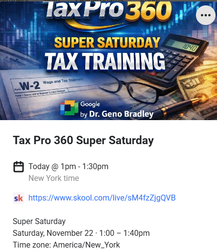⁉️Super Saturday video call is different this week!