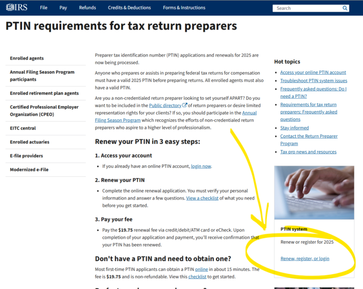 PTIN Appllication