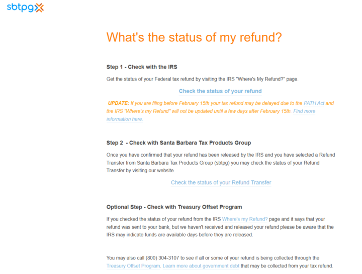 SBTPG Refund Tracking
