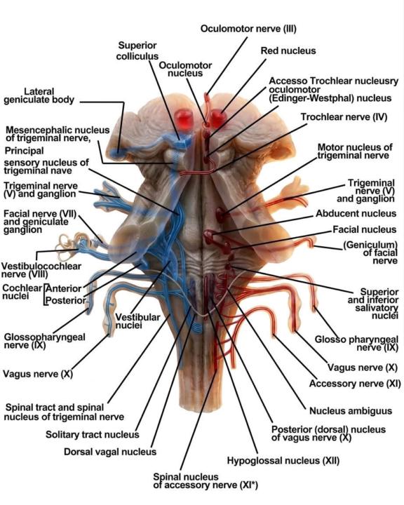 Nuclei of the space of the 4th ventricle