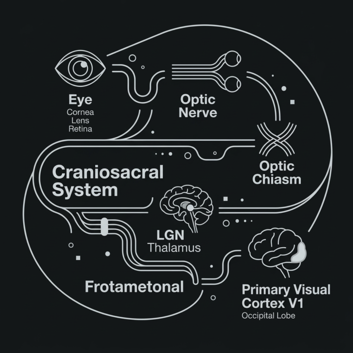 Listening to the occiput to the eyeball