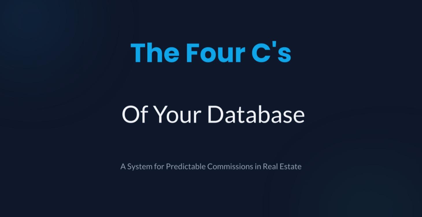 The Four C's Of Your Database
