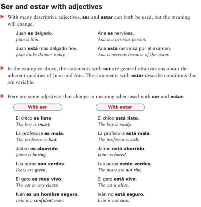 Ser or Estar