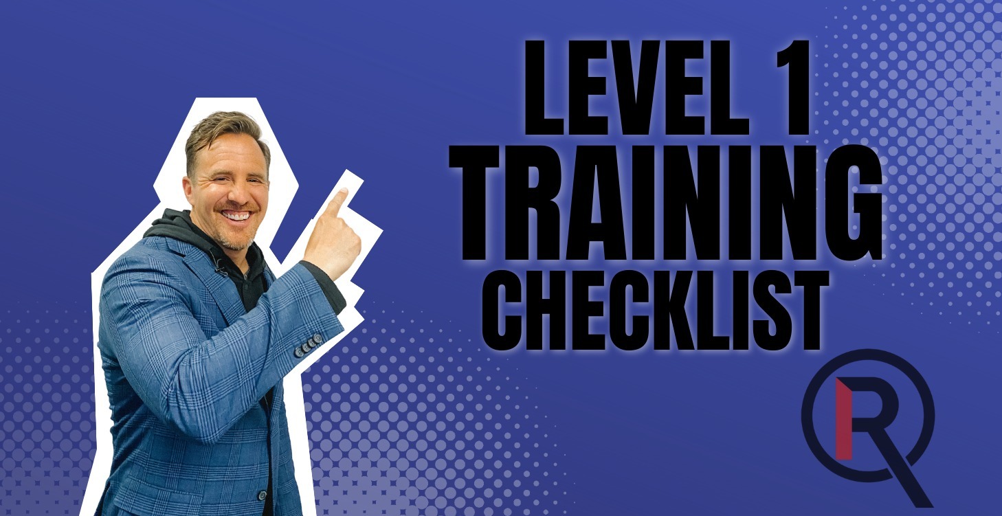 Level 1 Course and Training Checklist