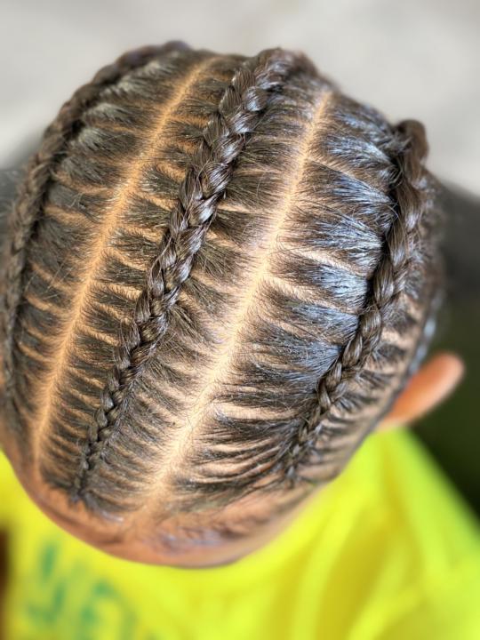 5 cornrows I did