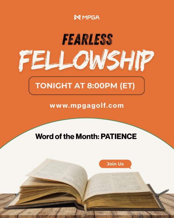 Fearless Fellowship tonight at 8:00pm (ET) 