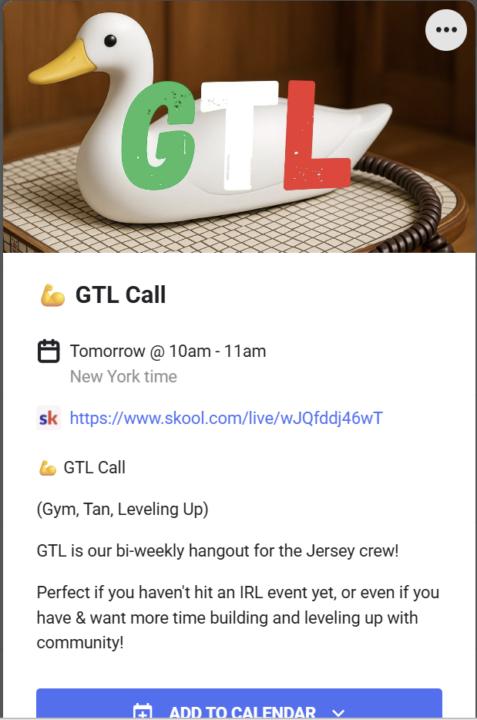 First GTL Call TOMORROW (Wed. 12/17)
