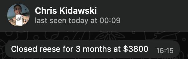 $3800 Cash Collected