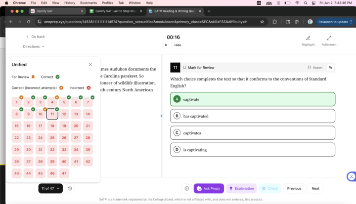 Daily SAT Challenge: 01/02/2026