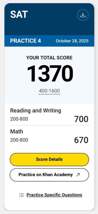 whoever said the math score was the easiest to improve- count ur days