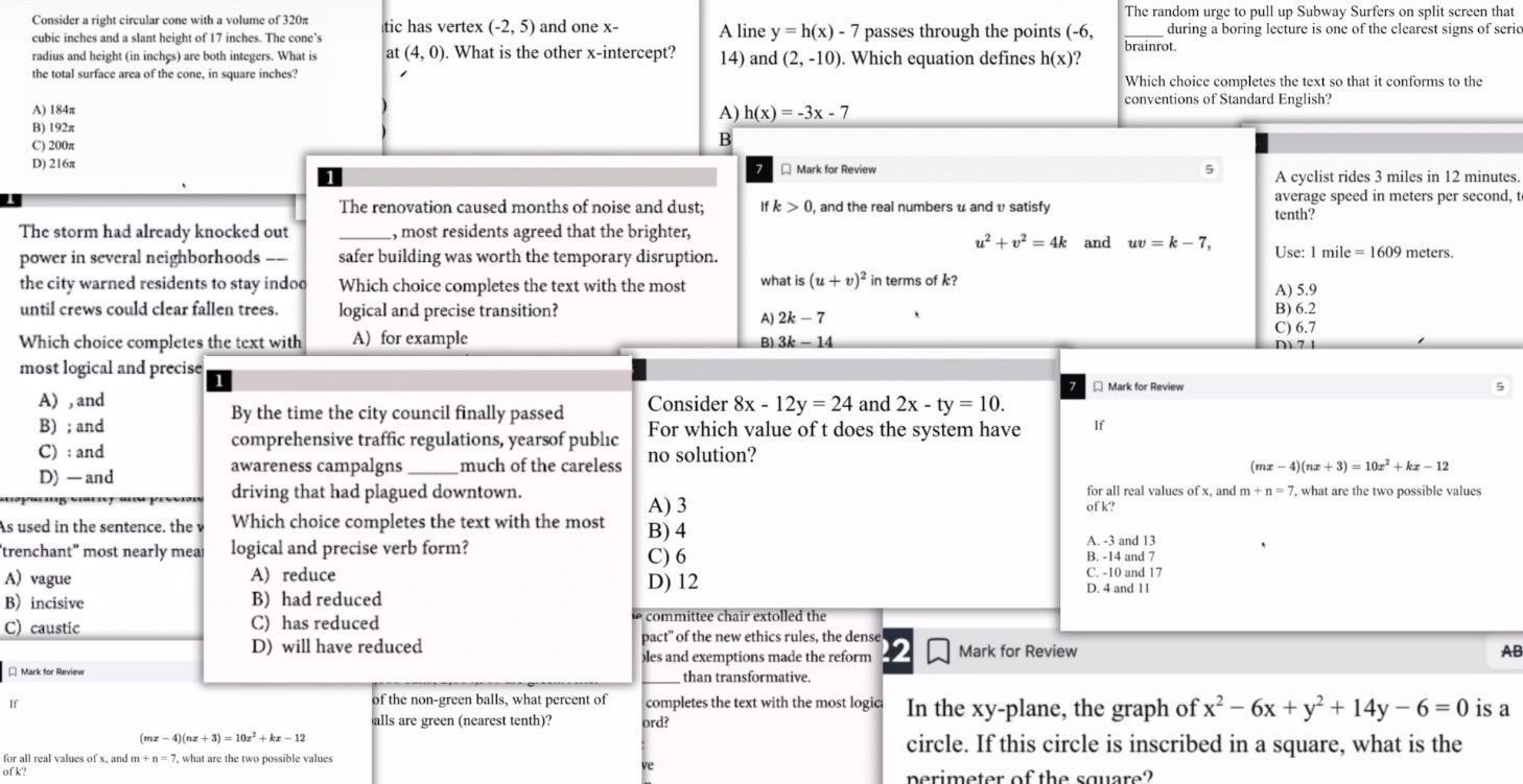 SAT Practice Questions