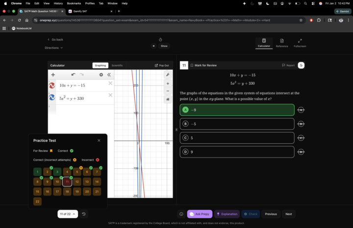 Daily SAT Challenge: 1/2/26