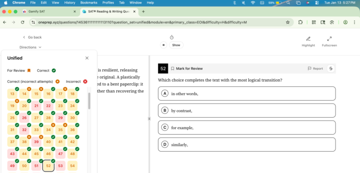 Daily SAT Challenge Day 12: 1/13/26