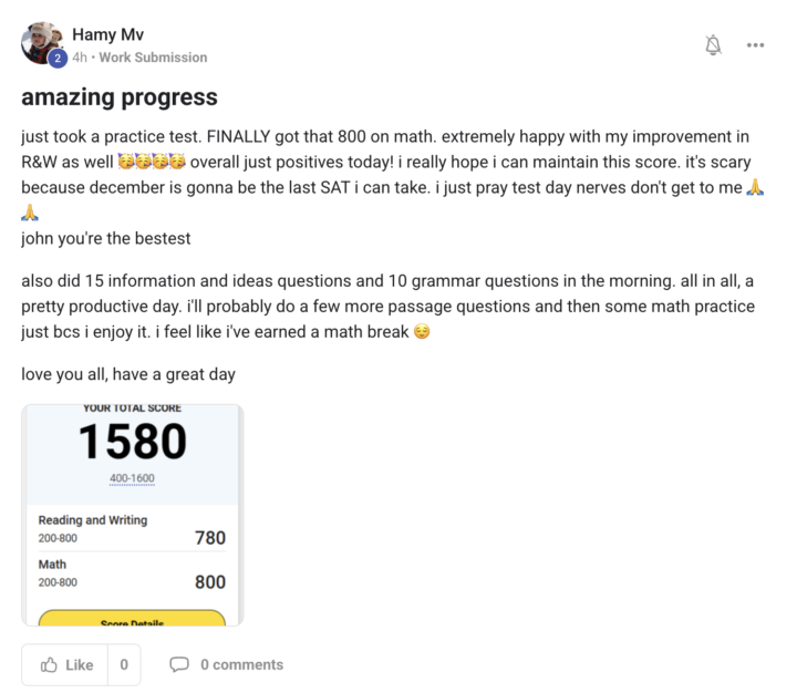 Gotta shout out Hamy for doing this after 3 days in Gamify SAT Plus lol