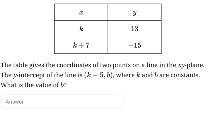 Sat math questions