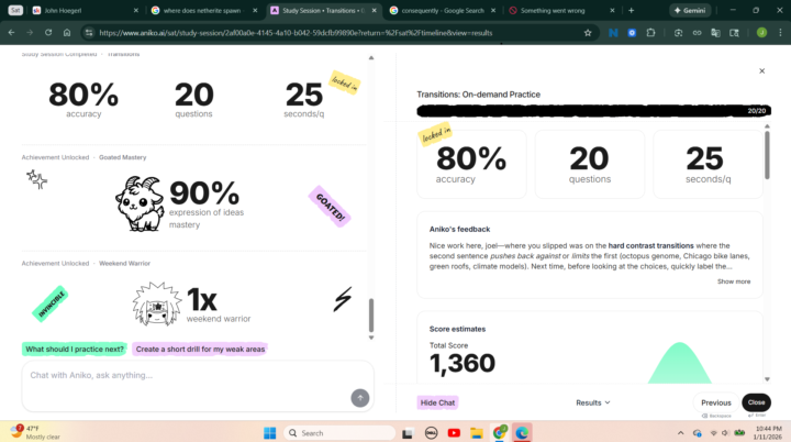 1/11/2026 Daily SAT Challenge