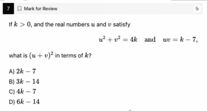 Daily SAT Question 12/23