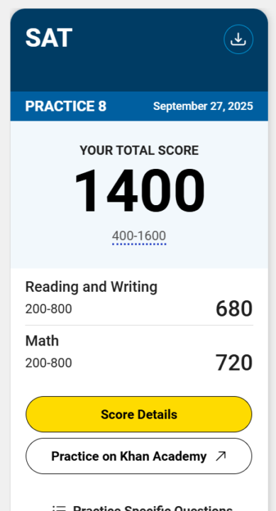 Last practice test