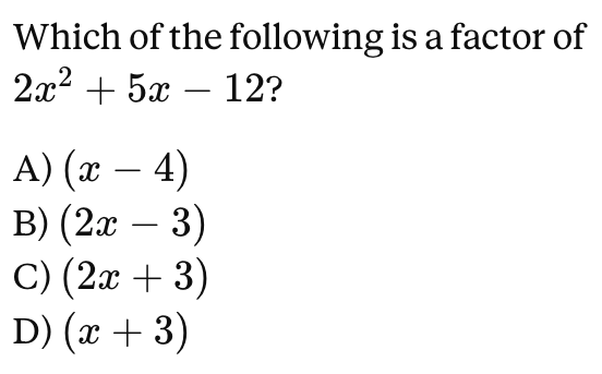 Daily SAT Question 6/5