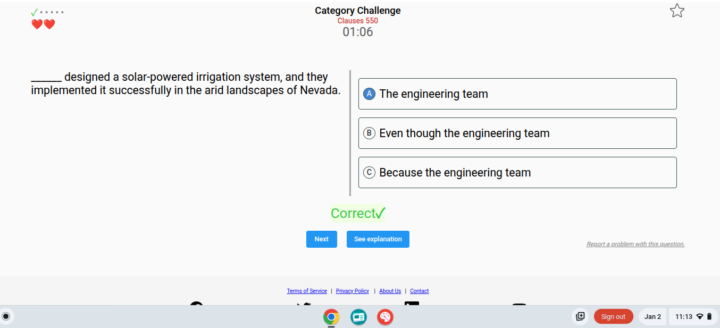 Day 1 of SAT challenge: