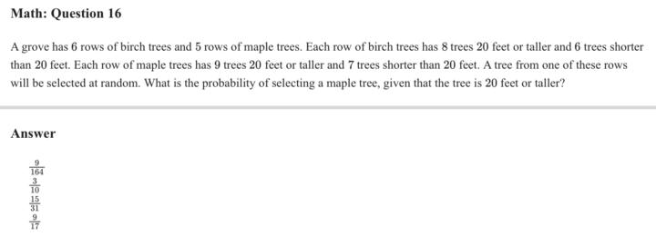 SAT Probability Question: