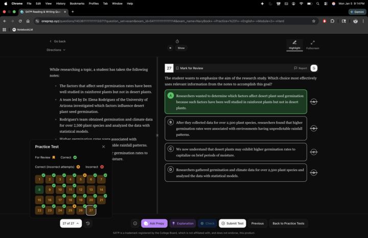 Daily SAT Challenge Day 4: 1/4/26