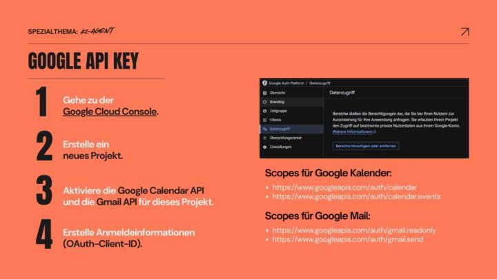 Google API Key generieren