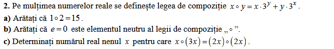 Legi de compozitie c)