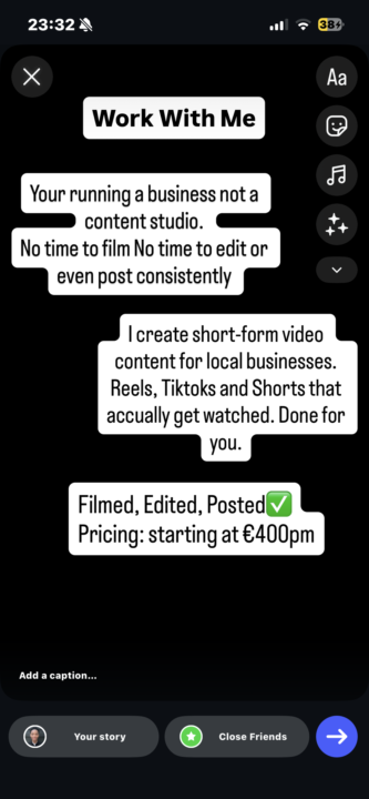 Feedback on Instagram Page